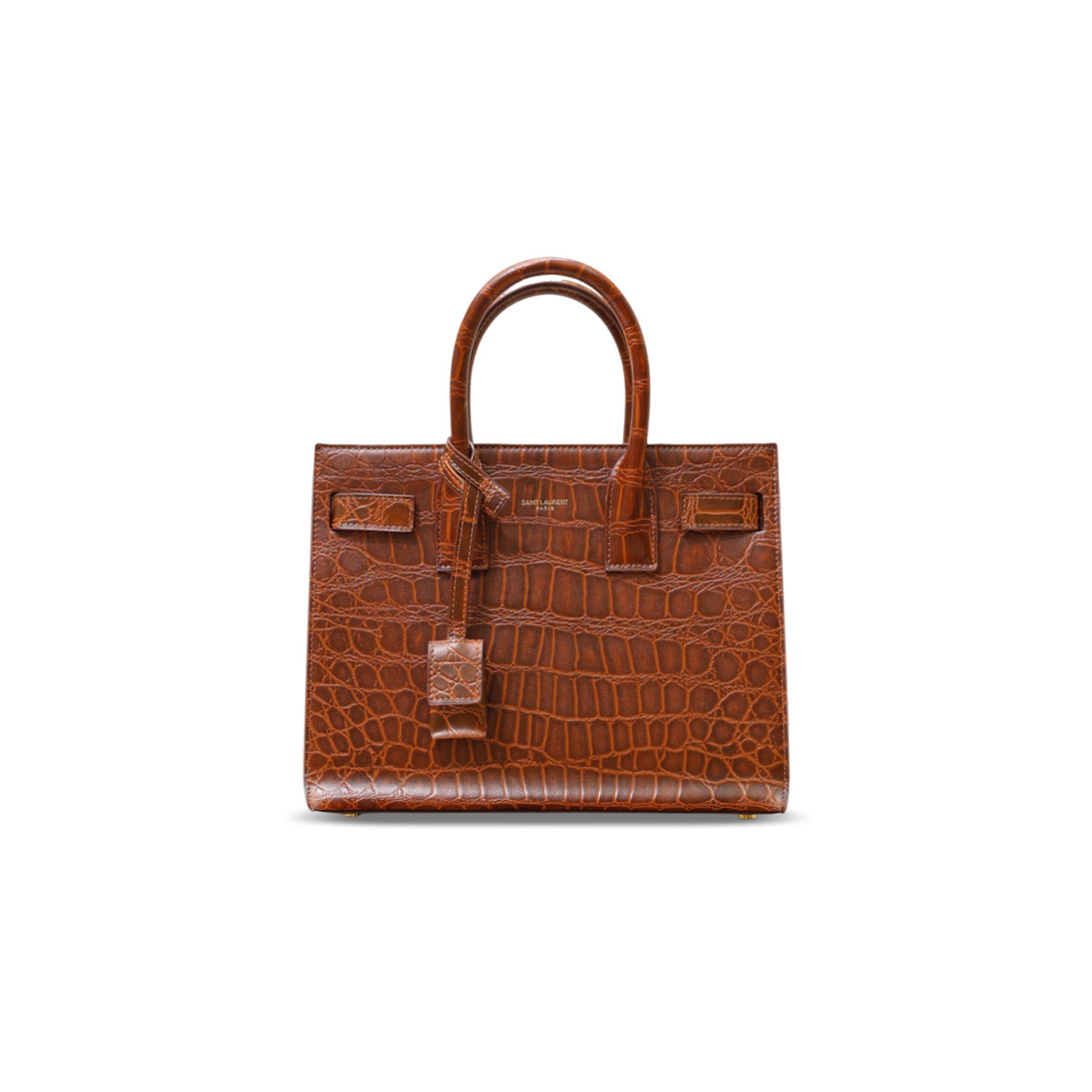 YSL SAC DE JOUR IN CROCODILE-EMBOSSED LEATHER – BABY 421863 (26*20.5*12.5cm)